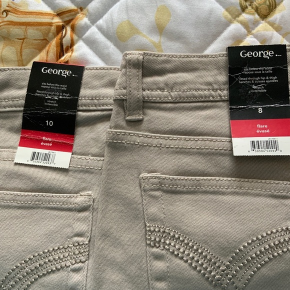 George brand flare beige jeans - Picture 3 of 4